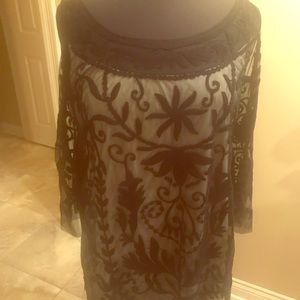 Vintage Collection Tunic Cold Shoulder Blouse $75